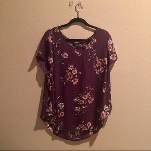 Purple Floral Shirt (Torrid)
